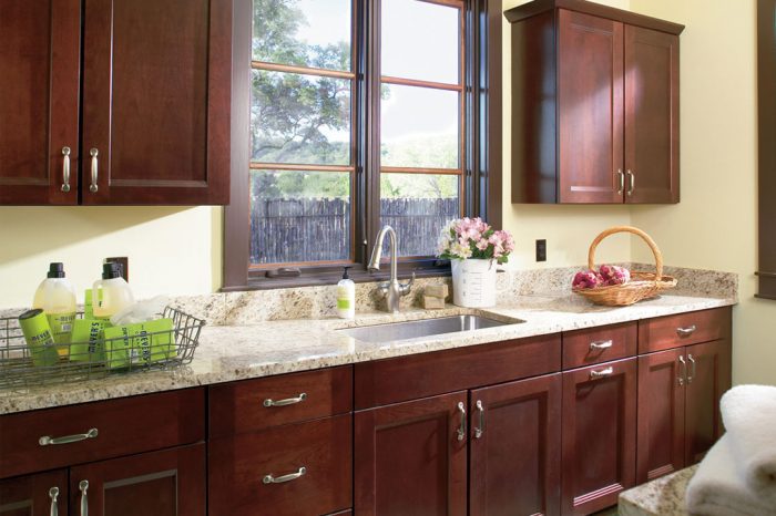 Fine line kitchen designs installs Waypoint Cherry Bordeaux